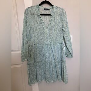 Vineyard Vines Floral Green Dress